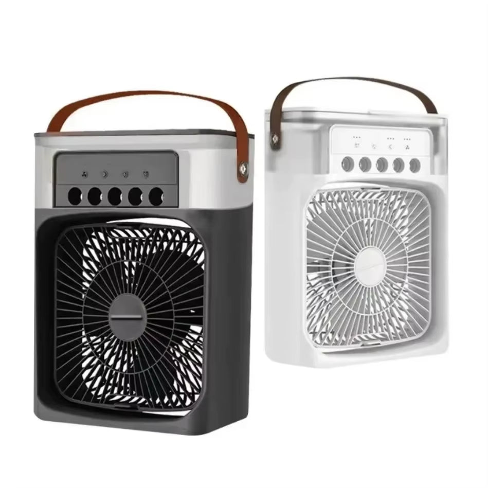 Portable Fan Air Conditioners USB Electric Fan Air Cooler LED Night Light Water Mist Fun 3 in 1 Air Humidifier for Home